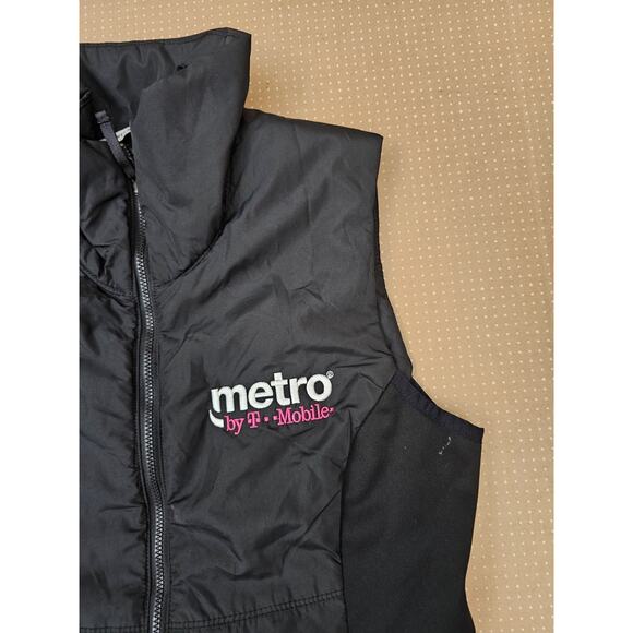 Metro By T-Mobile Vest Women’s XS Black Full Zip Logo Employee Uniform - Picture 3 of 8